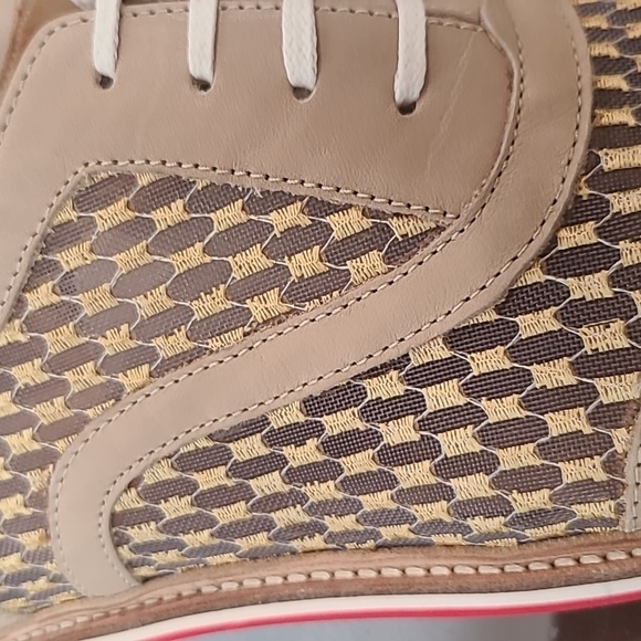 Aquatalia by Marvin K cream leather and sheer peek a boo loafers size 9.5 - Picture 3 of 14